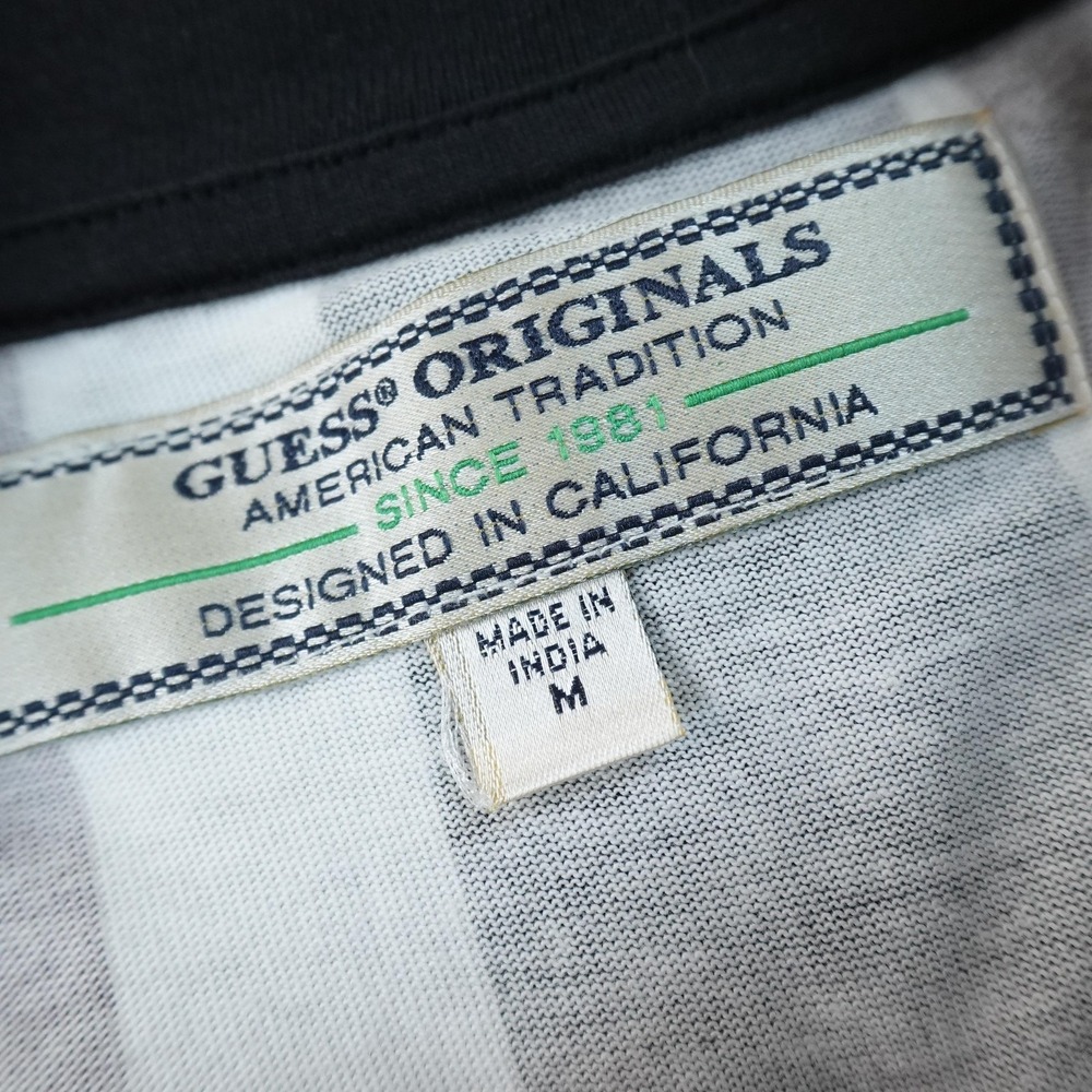 Guess‎ Shirt Mens M Multicolor Stripe Triangle Logo Graphic Tee T-Shirt Casual - Picture 3 of 8